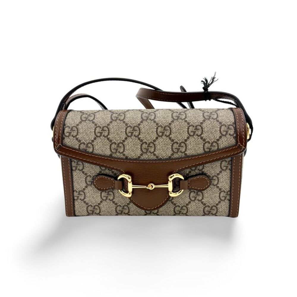 Gucci Horsebit 1955 Mini Bag GG Supreme Brown